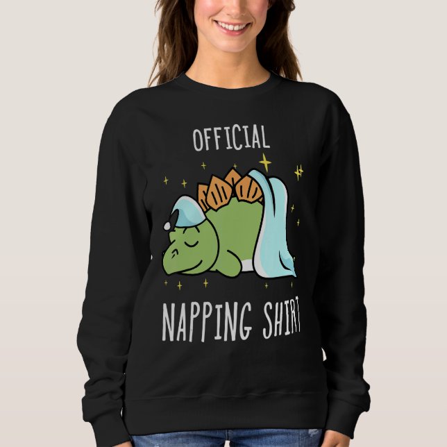 Sleeping Dinosaur Pajamas Sleepyhead T Shirt (Framsida)