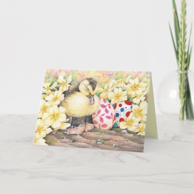 Sleeping Ducky Easter Helgkort (Framsida)