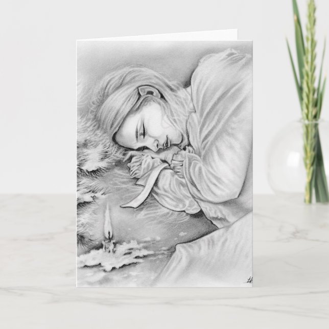 Sleeping Elve Dreams Card Helgkort (Framsida)