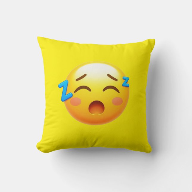 Sleeping Emoji PILLOW Kudde (Framsida)