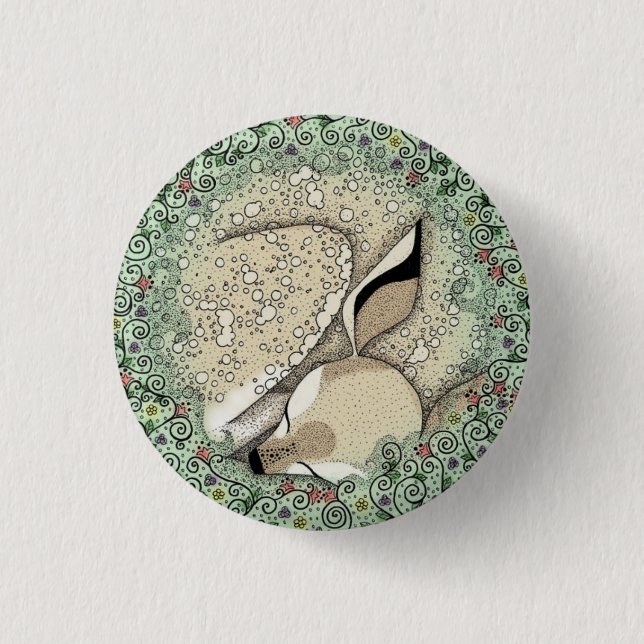 Sleeping Fawn Badge Knapp (Framsida)