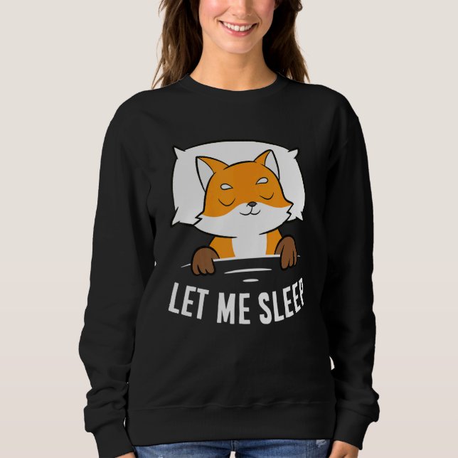 Sleeping Fox Let Me Sleep Cute Napping Fox T Shirt (Framsida)
