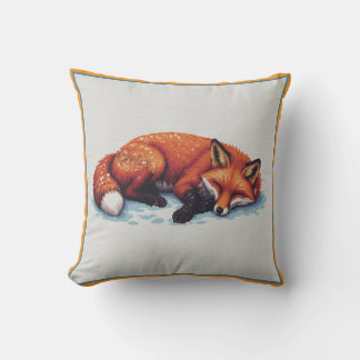 Sleeping Fox Throw Pillow Kudde
