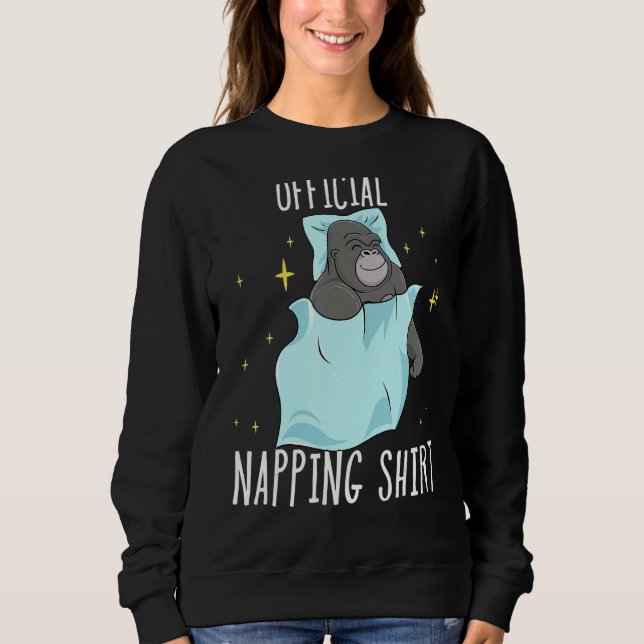 Sleeping Gorilla Pajamas Sleepyhead T Shirt (Framsida)