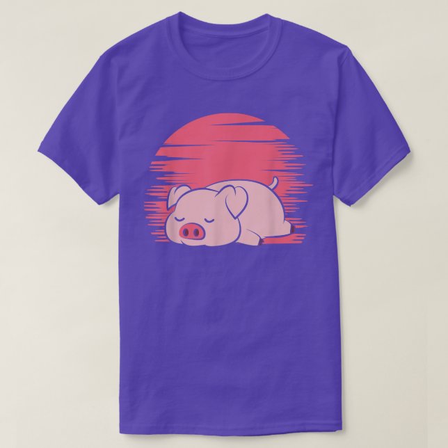 Sleeping Gris Farmer Lazy Piggy 5289 T Shirt (Design framsida)