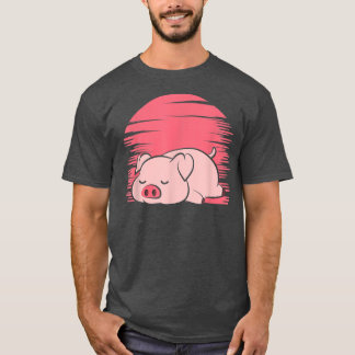 Sleeping Gris Farmer Lazy Piggy T Shirt