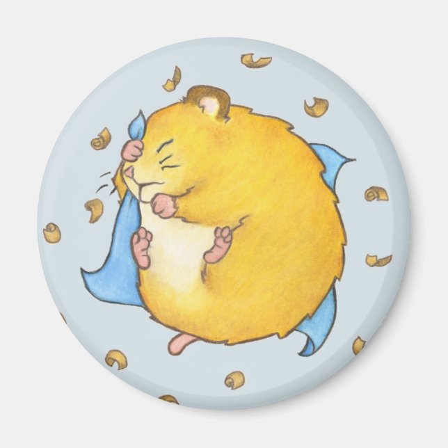 Sleeping Hamster Ted Magnet (Framsidan)