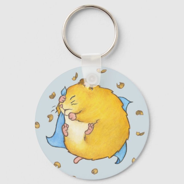 Sleeping Hamster Ted Nyckelring (Framsida)