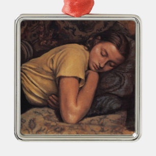 Sleeping Katya (av Serebriakova) Julgransprydnad Metall