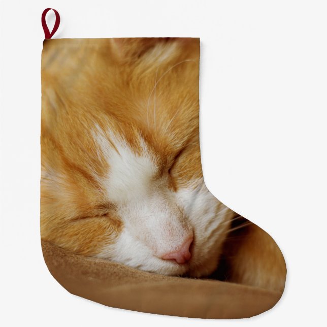 Sleeping Kitten Stor Julstrumpa (Framsidan)