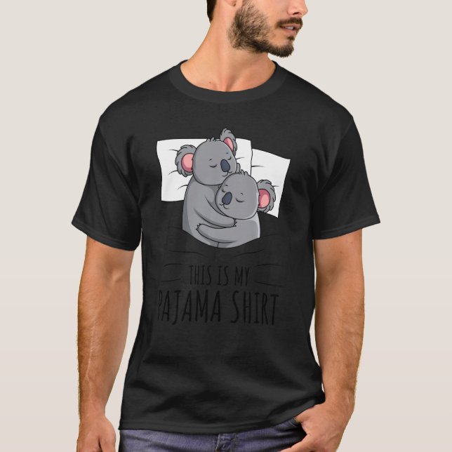 Sleeping Koala Älskare Pajama T Shirt (Framsida)