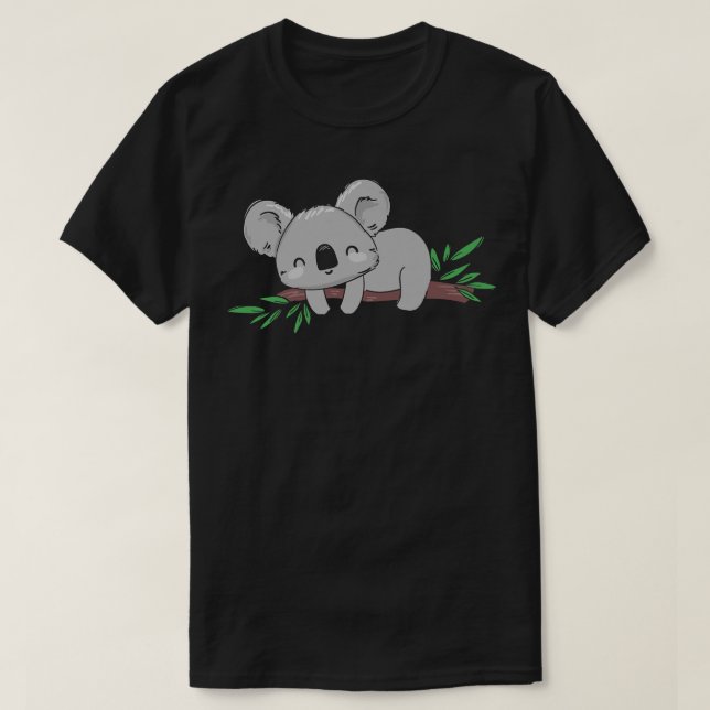 Sleeping Koala Bear - Australien Animals Eucalyptu T Shirt (Design framsida)