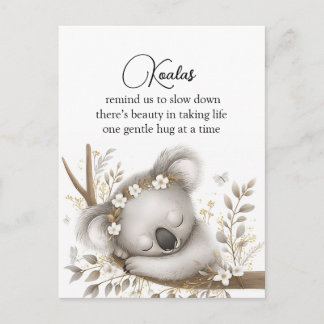 Sleeping Koala Cub Vykort