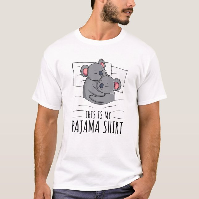 Sleeping Koala Lover Pajama T Shirt (Framsida)
