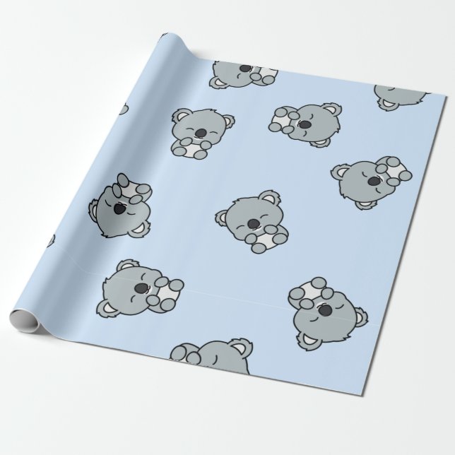 Sleeping Koala Presentpapper (Utrullad)