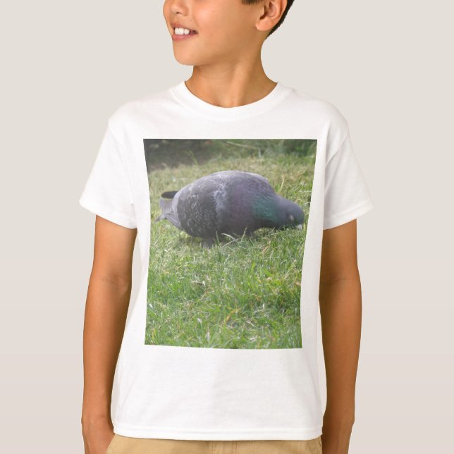 Sleeping Pigeon Kids T Shirt (Framsida)