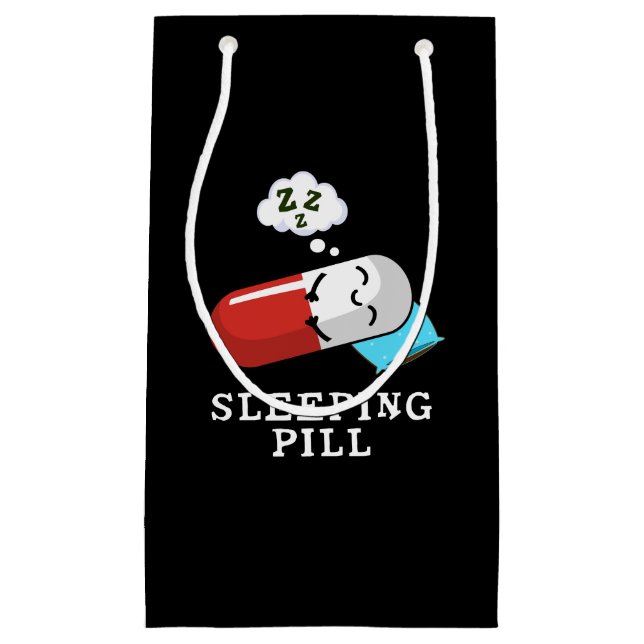 Sleeping Pill Funny Medicine Pun Mörk BG (Framsidan)