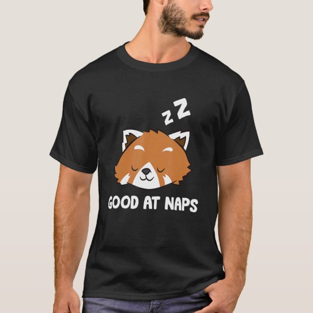 Sleeping Red Panda Good At Naps Napping Red Panda  T Shirt (Framsida)