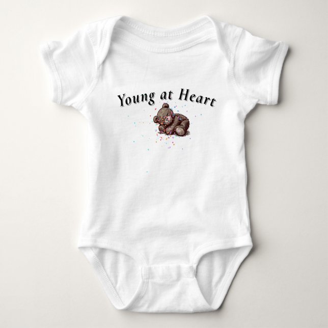 Sleeping Teddy Bear Bodysuit T Shirt (Framsida)