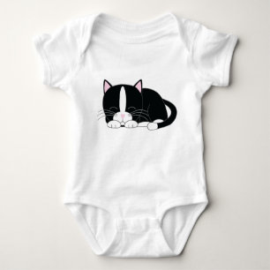 Sleeping Tuxedo Cat Tee Shirt