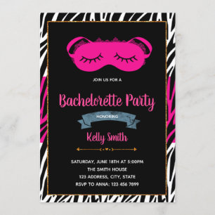 Sleepover bachelorette-partiinbjudan inbjudningar
