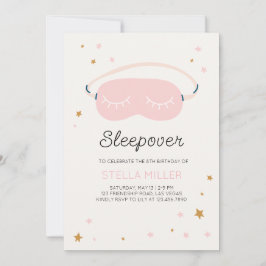 Sleepover Födelsedagsfest inbjudan