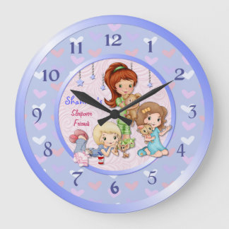 Sleepover Friends Slumber Clock - Anpassa Stor Klocka