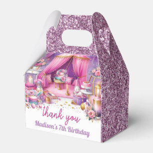 Sleepover Girl Birthday Anpassningsbar Rosa Lila G Presentaskar