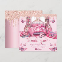 Sleepover Girl Birthday Glitter droppar