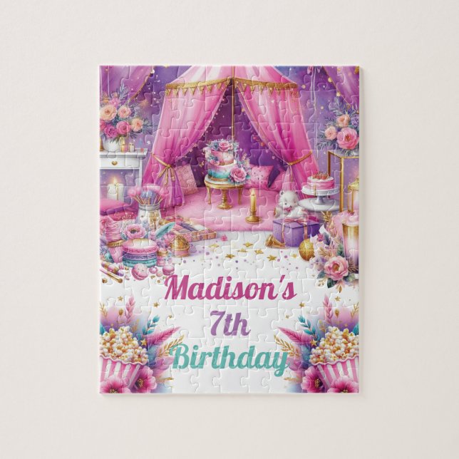 Sleepover Girl Birthday Personlig Game Pussel (Vertikal)