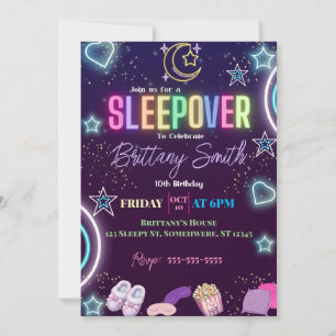 Sleepover-inbjudan Inbjudningar
