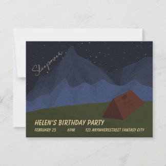 Sleepover-inbjudan Vykort