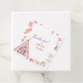 Sleepover Pajama Födelsedagsfest Gåvor Etiketter