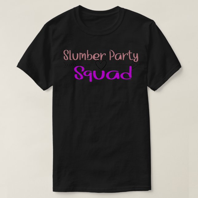 Sleepover Pajama Party tee, Matching Slumber Party T Shirt (Design framsida)