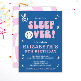 Sleepover Party Girl, Slumber Party, Tween Girl Inbjudningar