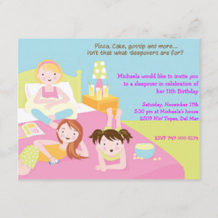 Sleepover Party Inbjudningar
