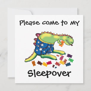 sleepover party inbjudningar