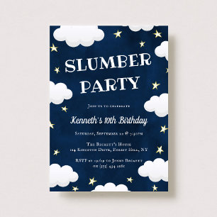 Sleepover Slumber Party: alla åldrar Födelsedag Inbjudningar