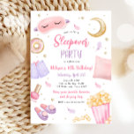 Sleepover Slumber Party Girl Spa Rosa Birthday Inbjudningar<br><div class="desc">♥ En roligt inbjudan till dina små födelsedagsfester!</div>