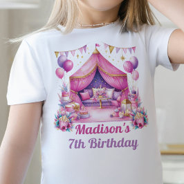 Sleepover squad Birthday rosa lila glitter T Shirt