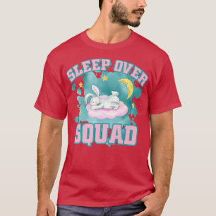 Sleepover Squad Pajama Top Cute Bunny T Shirt
