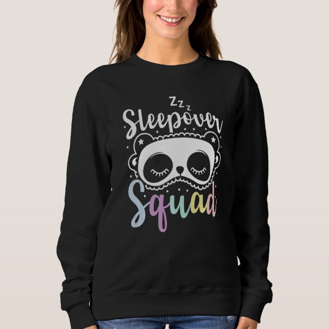 Sleepover Squad Party Panda Spipande Nagel och Mak T Shirt (Framsida)