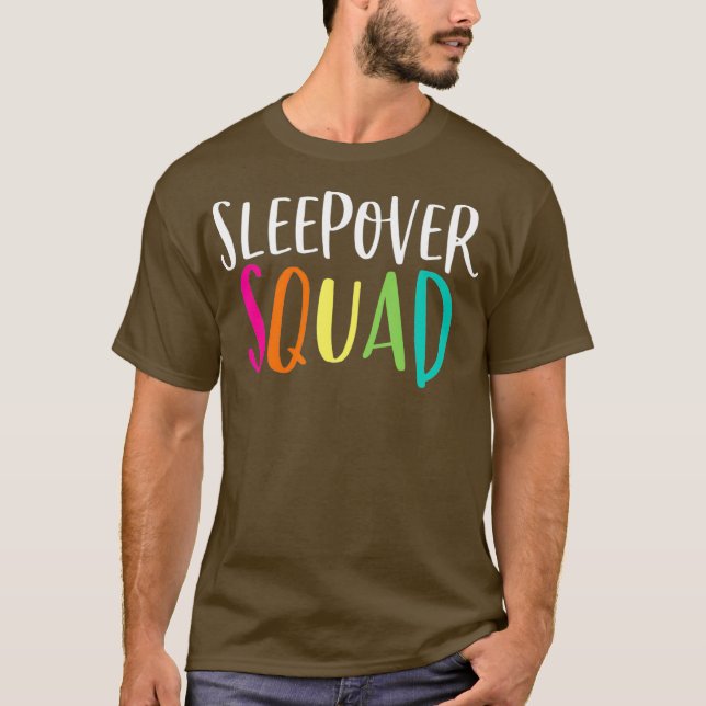 Sleepover Squad Shirt Cute Slumber Pajama Party T Shirt (Framsida)