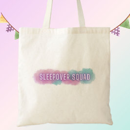 Sleepover Squad | Söt pastellpartiförmån Tygkasse