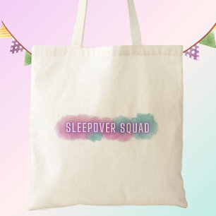 Sleepover Squad Söt pastellpartiförmån Tygkasse