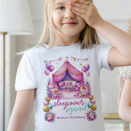 Sleepover-trupper Birthday rosa lila glitter T Shirt