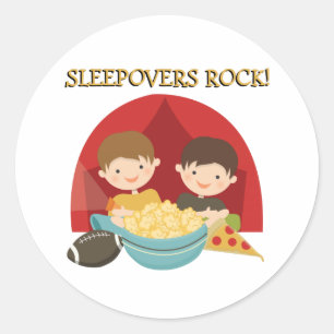 Sleepovers Sten Runt Klistermärke