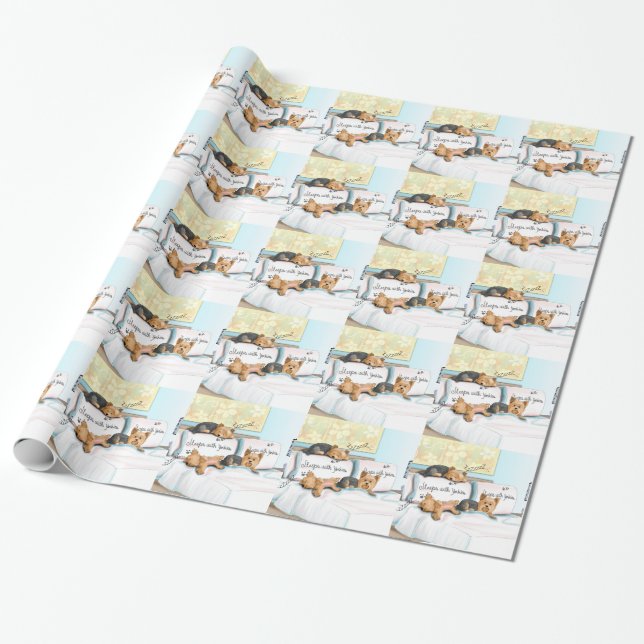 Sleeps with Yorkies Presentpapper (Utrullad)
