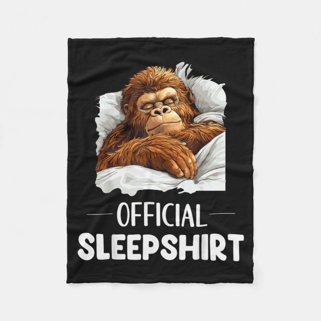 Sleepshirt Sleeng Bigfoot Sasquatch Lovers Pajama  Fleecefilt (Framsidan)