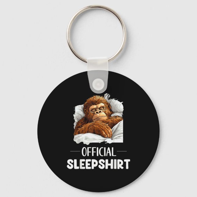 Sleepshirt Sleeng Bigfoot Sasquatch Lovers Pajama  Nyckelring (Framsida)